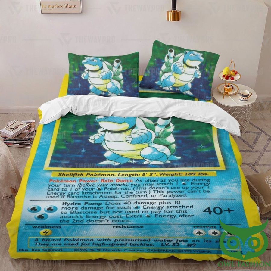 44 Anime Pokemon Blastoise Card Custom Bedding Set