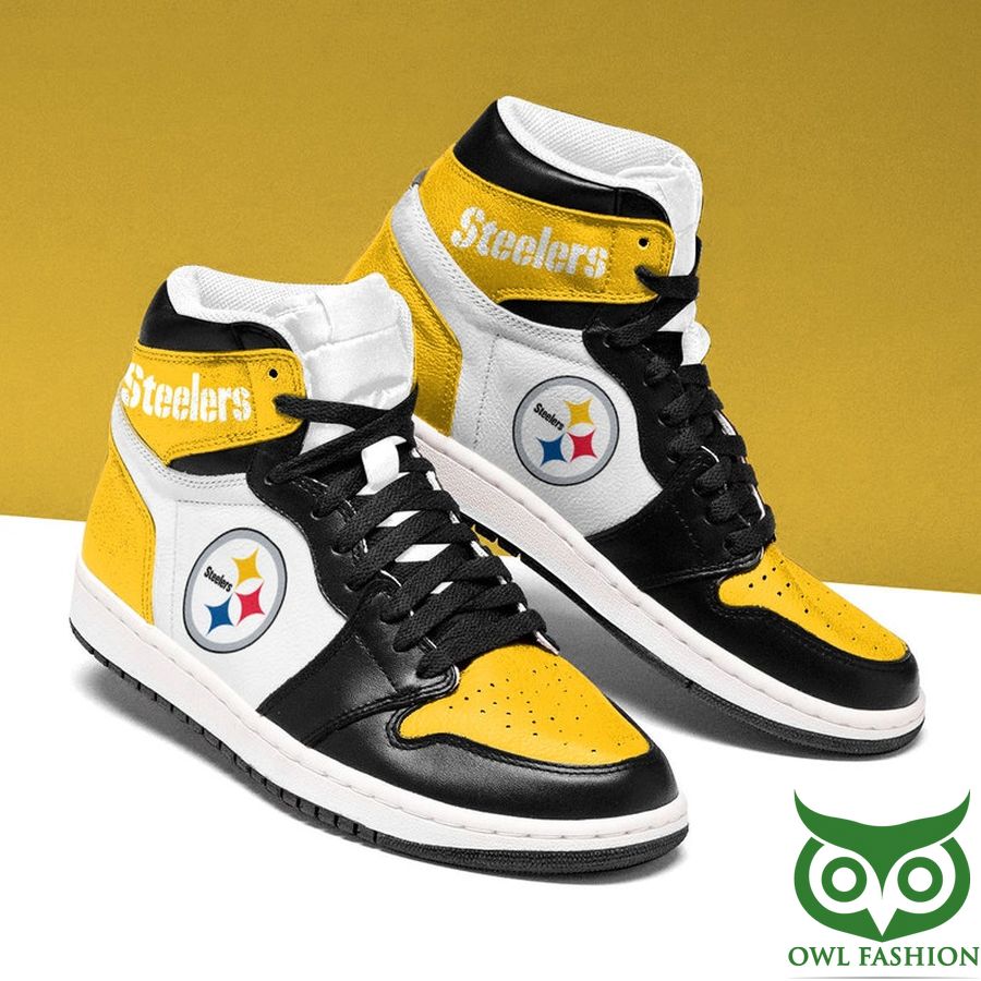 10 Pittsburgh Steelers Team Logo AJ High Top Sneaker Boots