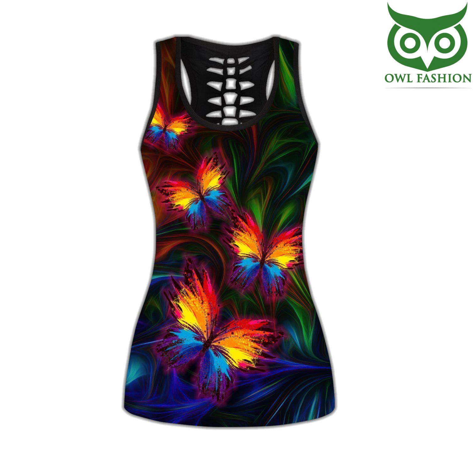 22 Yoga Butterfly Beautiful Color Tank Top