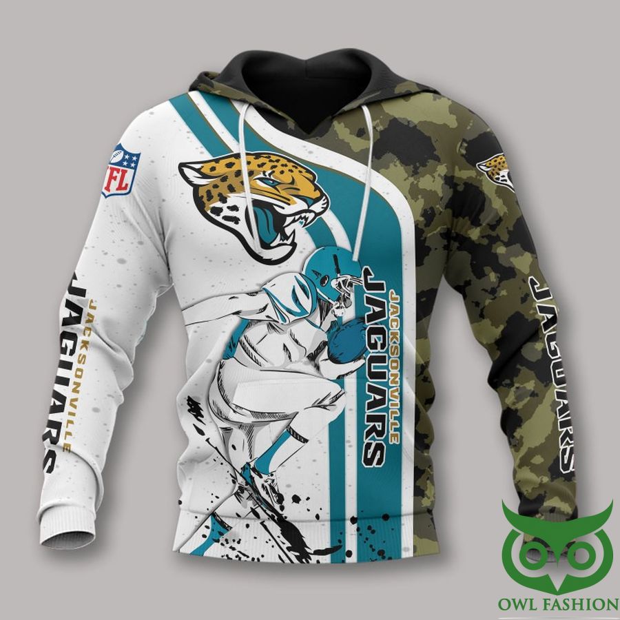 NFL Jacksonville Jaguars player camo 3D AOP Hoodie Sweatshirt Tshirt
