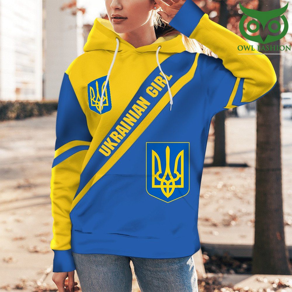 106 Ukrainian Girl Hoodie Puck Putin Ukraine Pride Patriotic Hoodie Womens Gifts