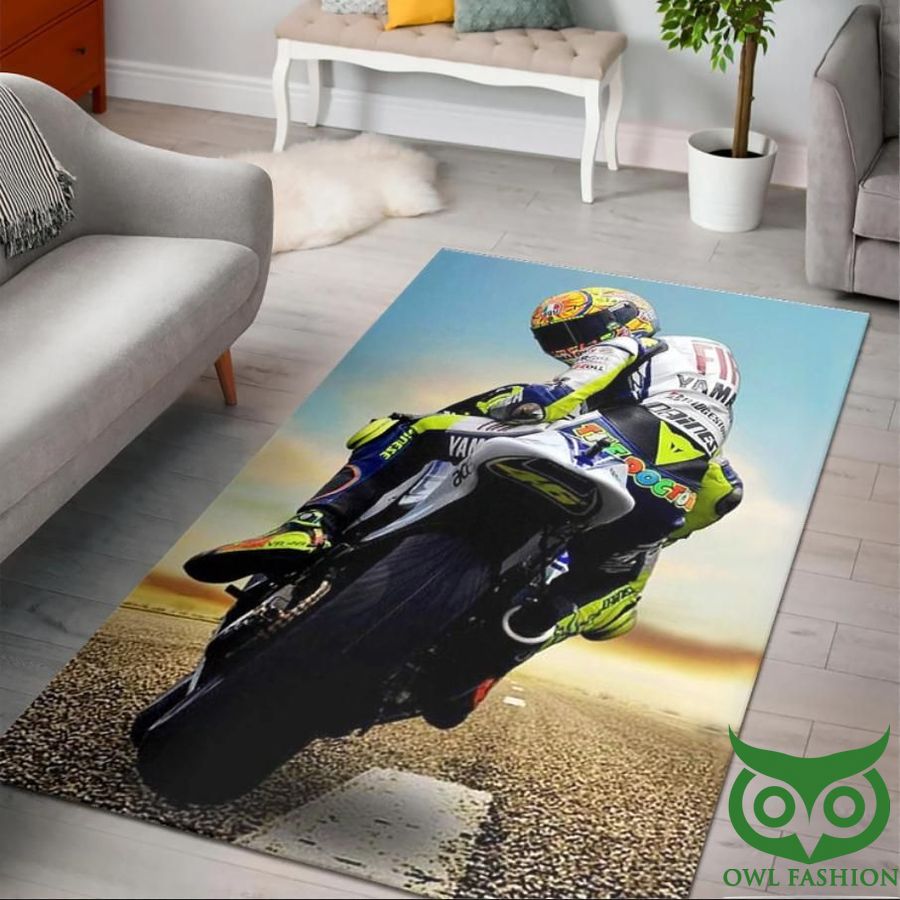 77 The Doctor Valentino Rossi VR46 Racing Motor Carpet Rug