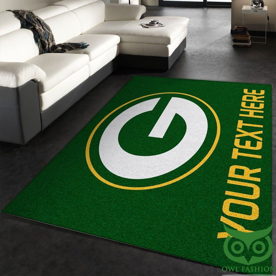 77 Customized Green Bay Packers Team Logo NFL Green Carpet Rug
