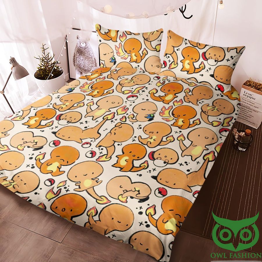 15 Anime Pokemon Charmander Pattern Custom Bedding Set