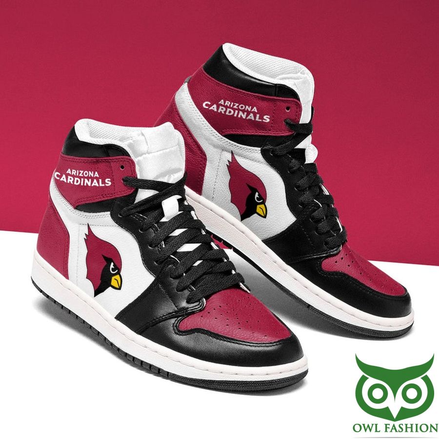 2 Arizona Cardinals Team Logo AJ High Top Sneaker Boots