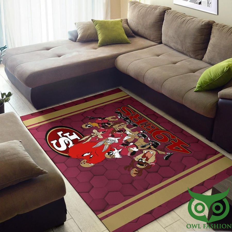8 Looney Tunes 49ers Football Cartoon Carpet Rug