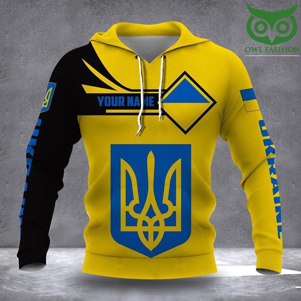 143 Personalized Name Ukraine Hoodie I Stand With Ukraine Merch For Mens Ukrainian Gifts
