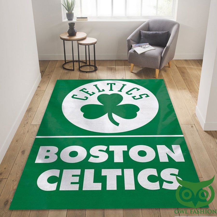 56 NBA Team Logo Boston Celtics Green and Light Gray Carpet Rug