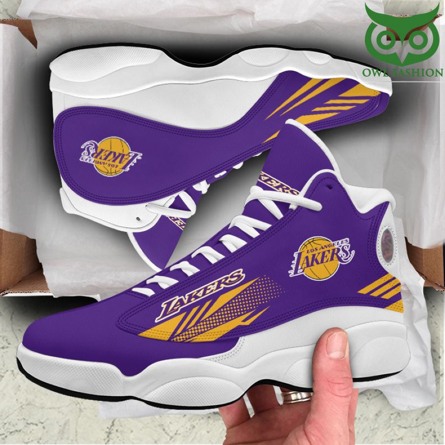 82 Los Angeles Lakers NBA signature Air Jordan 13 Shoes Sneaker