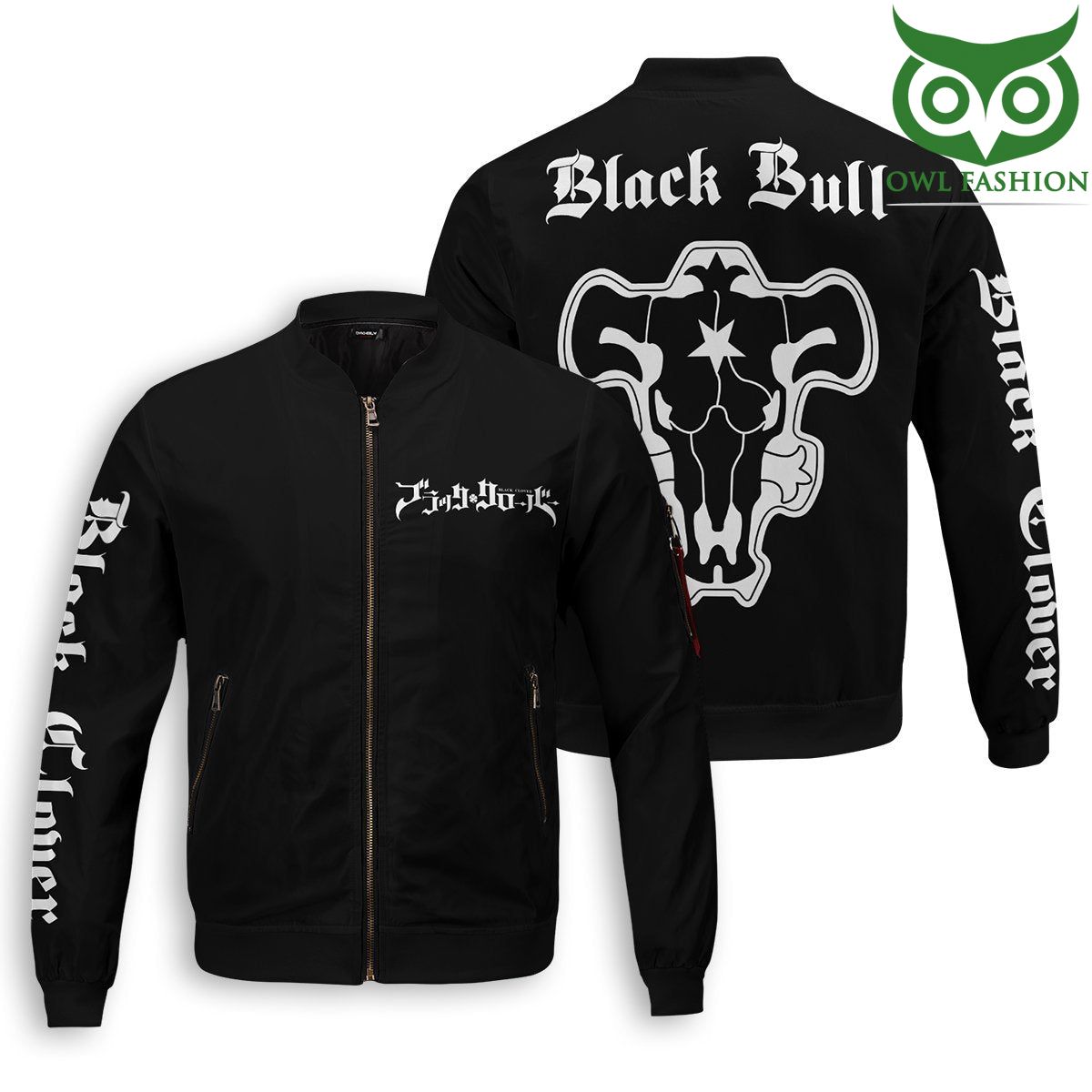 456 Black Bull Printed Bomber Jacket for fans
