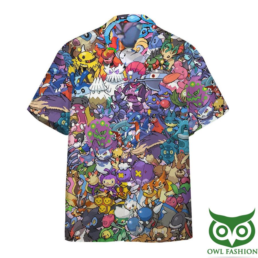 225 Gearhumans 3D All The Pokemon That You Would Know Hawaiian Shirt