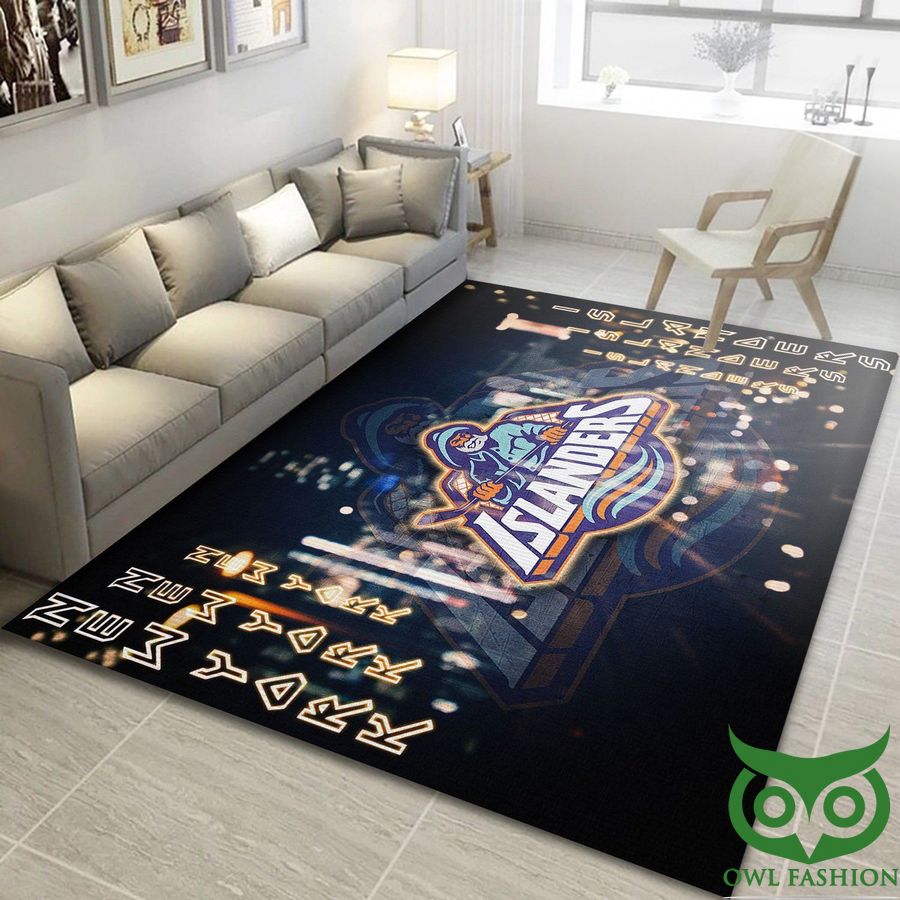 57 MLB New York Islanders Team Logo Dark Theme Small Light Carpet Rug