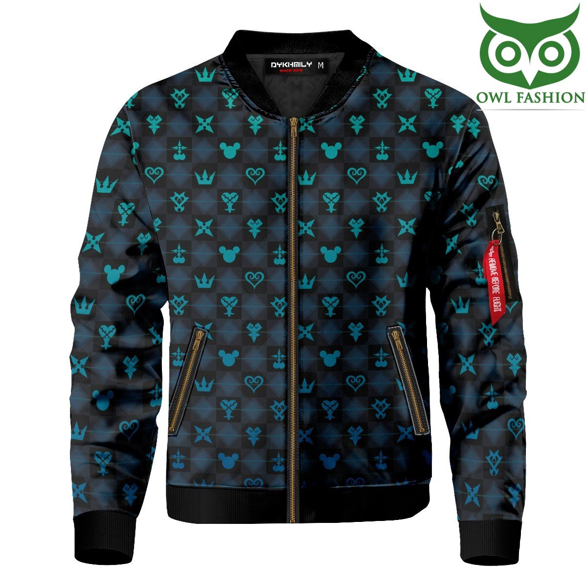 482 Khearts Pattern Printed Bomber Jacket for fans