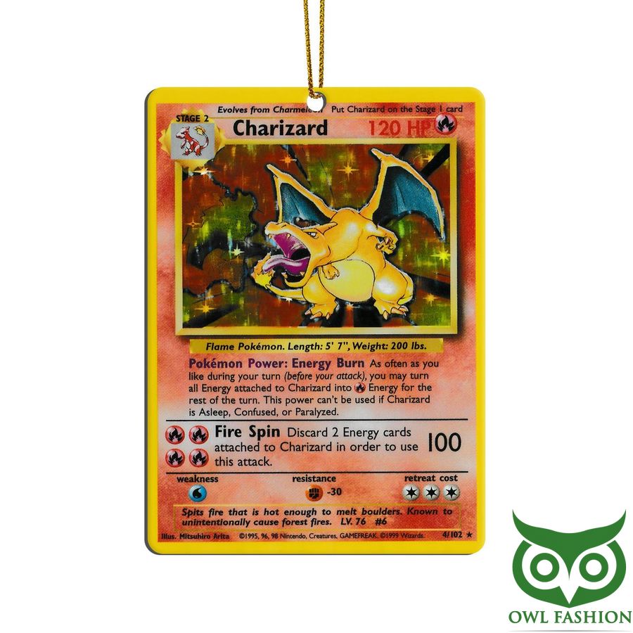 311 3D Pokemon Pokemon Charizard Rare Card Custom Plastic Ornament
