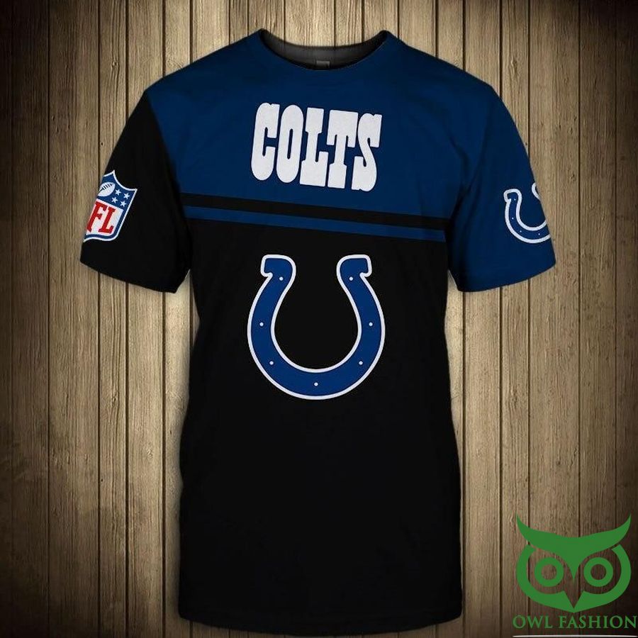43 Indianapolis Colts NFL Sapphire and Black 3D T shirt