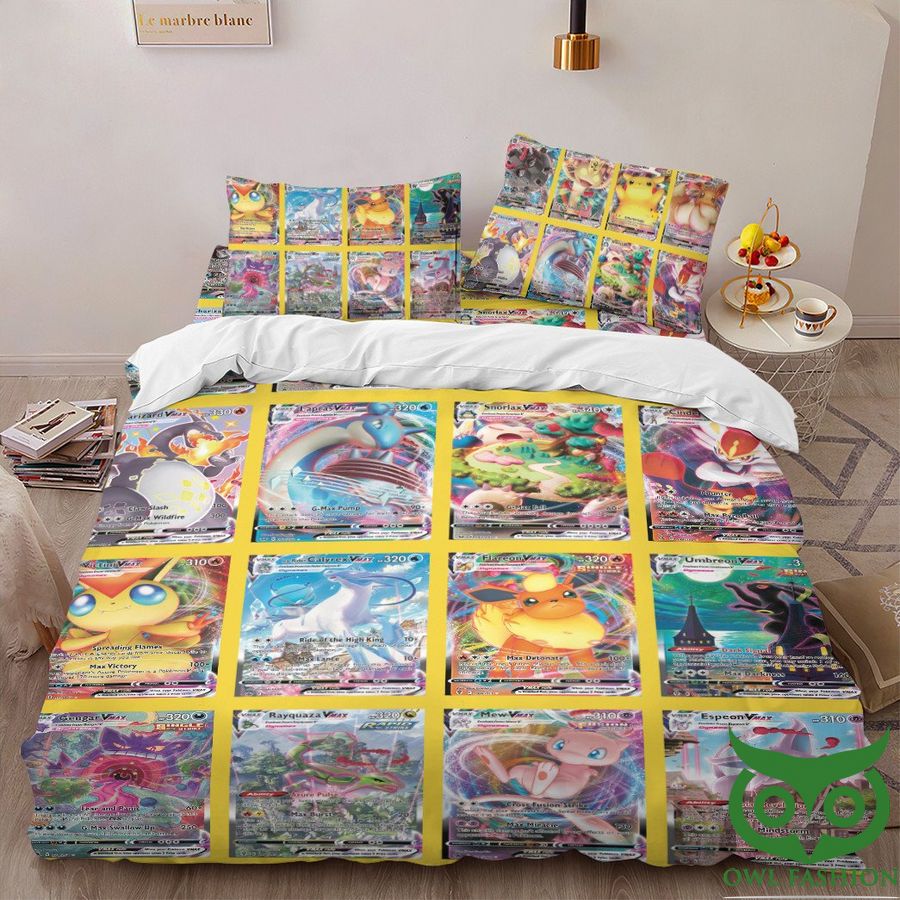 68 Anime Pokemon VMAX Cards Custom Custom Bedding Set