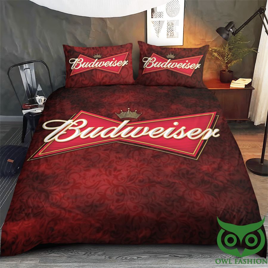 216 Budweiser Beer Vintage Red Bedding Set