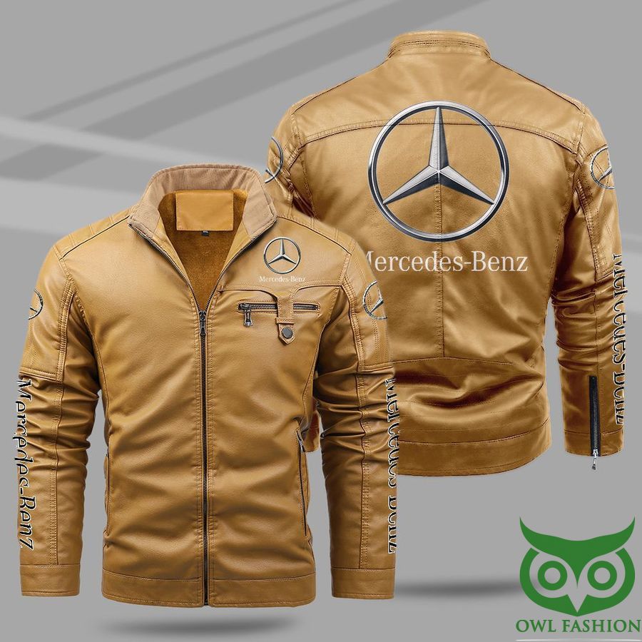 177 Mercedes Benz Fleece Leather Jacket