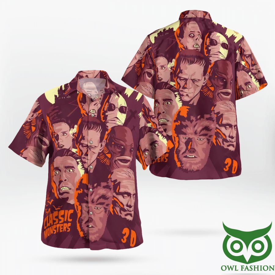 23 The Classic Monsters Horror Hawaiian Shirt