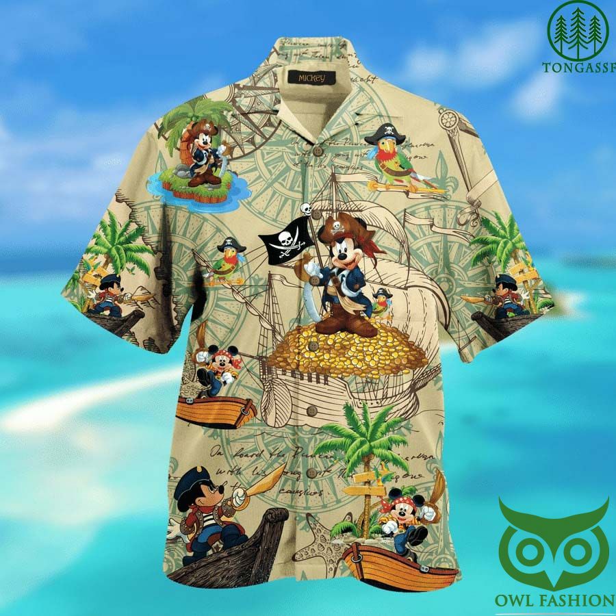 162 Pirates Mickey Mouse Hawaiian Shirt