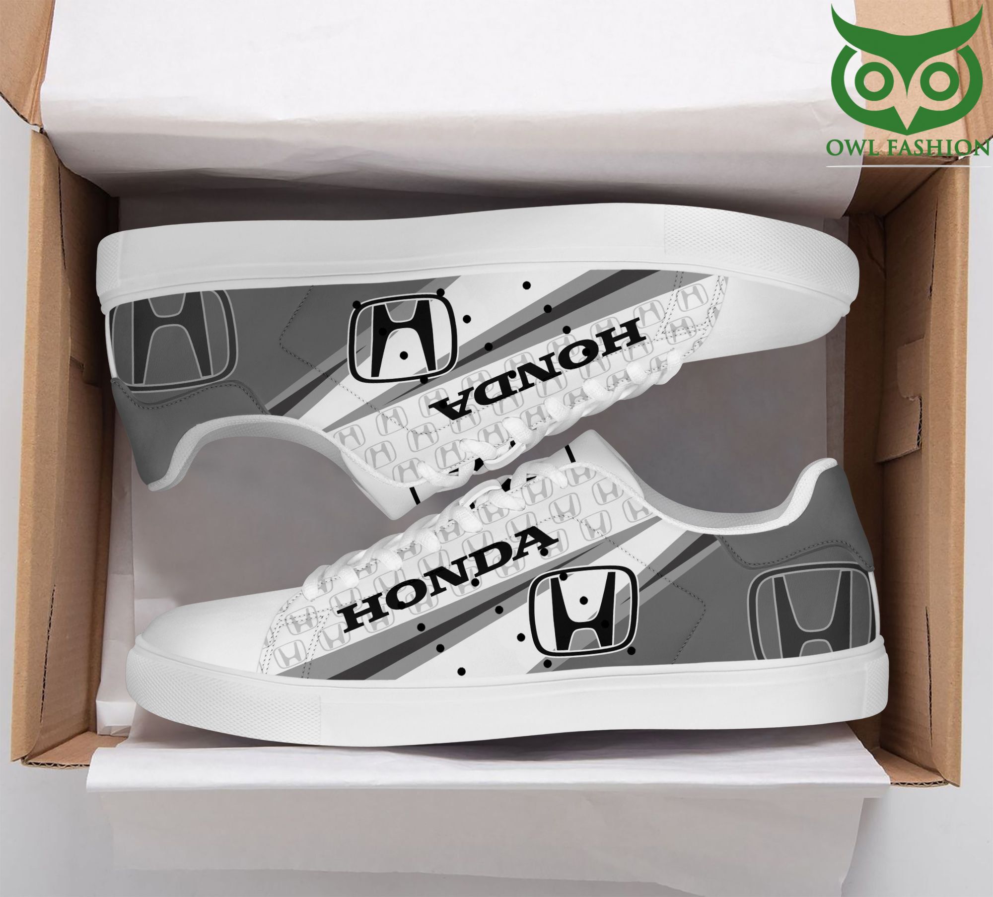 110 Honda light grey and white mixed Stan Smith Shoes limited