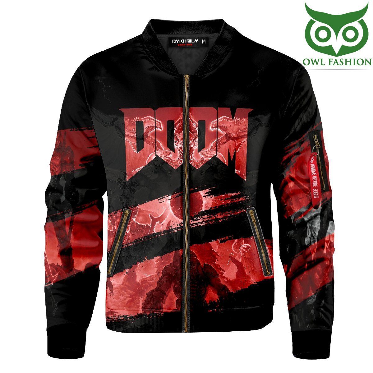 Doom Eternal Printed Bomber Jacket for fans