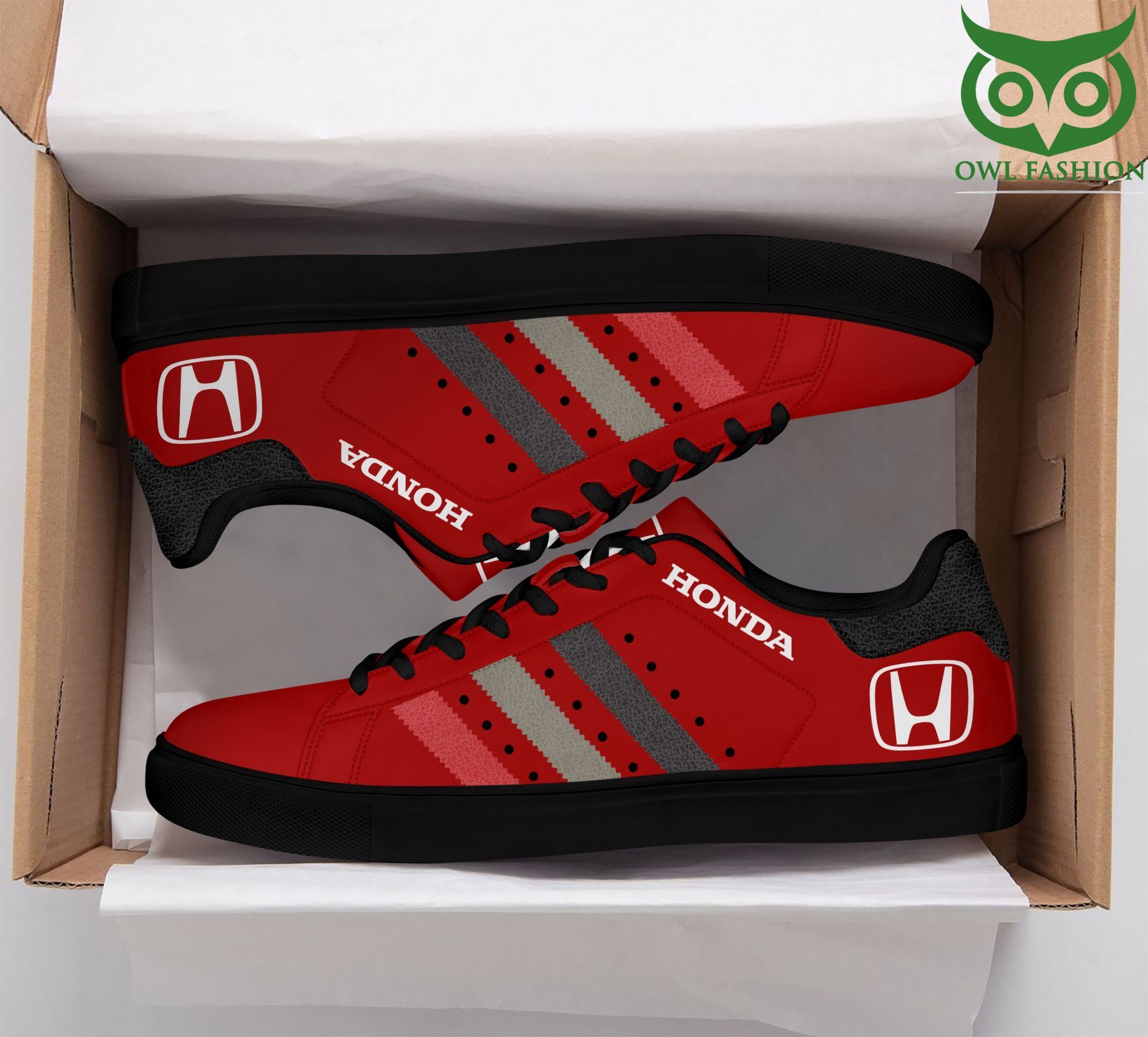 29 SPECIAL Honda dark red and lines Stan Smith Shoes