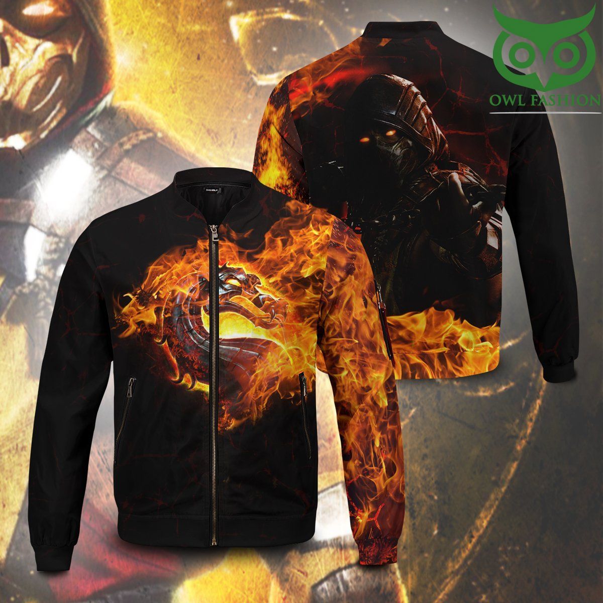 224 Fire Warrior Printed Bomber Jacket