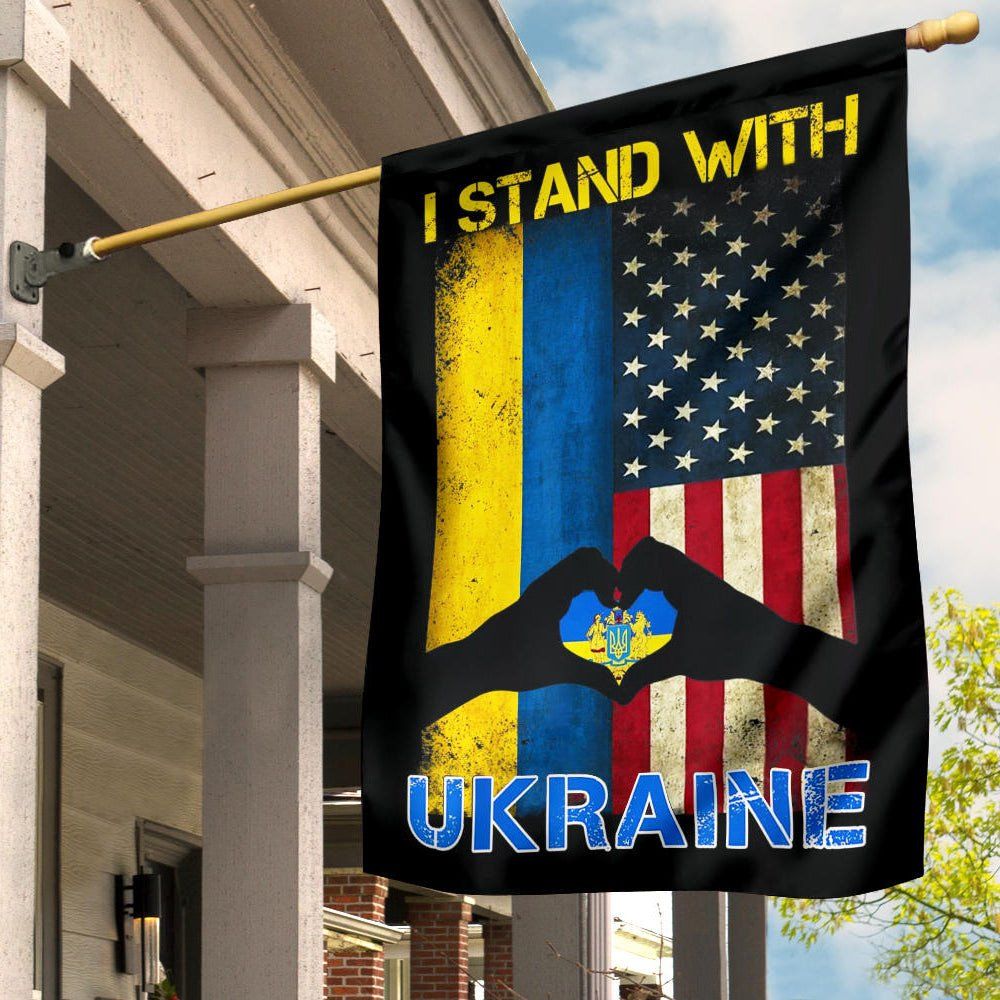 282 Support Ukraine Flag American Ukrainian Flag I Stand With Ukraine Merch For 2022