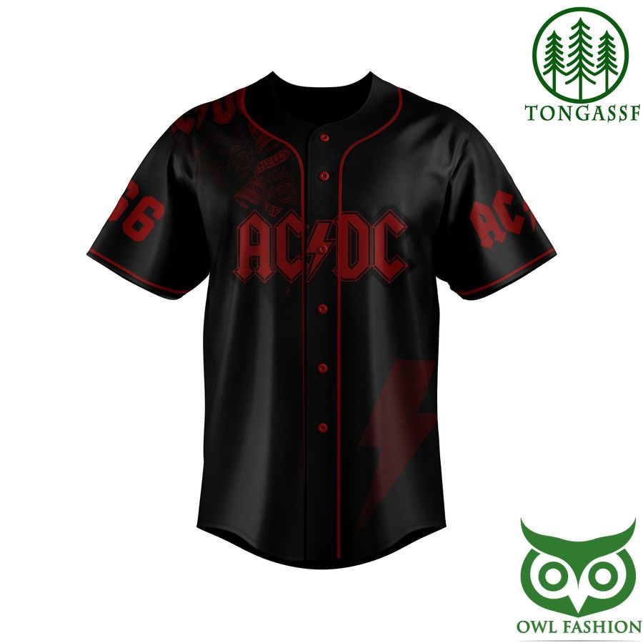 165 Personalized ACDC Band Hells Bells Baseball Jersey shirt