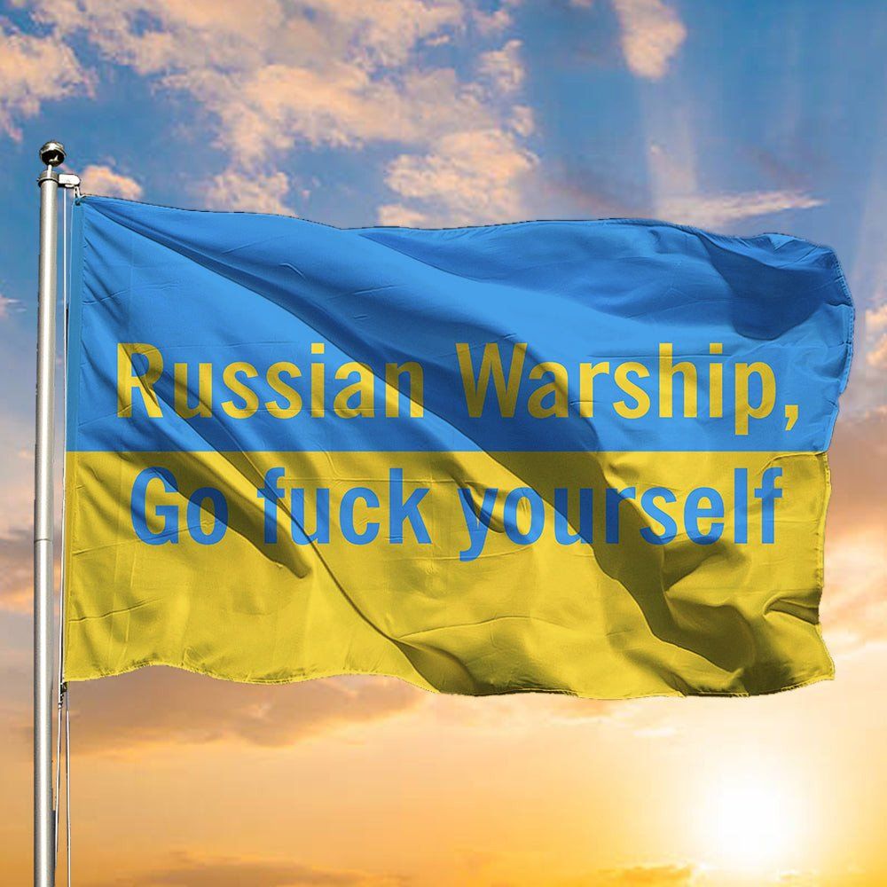 304 Russian Warship Go F Yourself Shirt Support Ukraine Ukrainian Flags For Sale