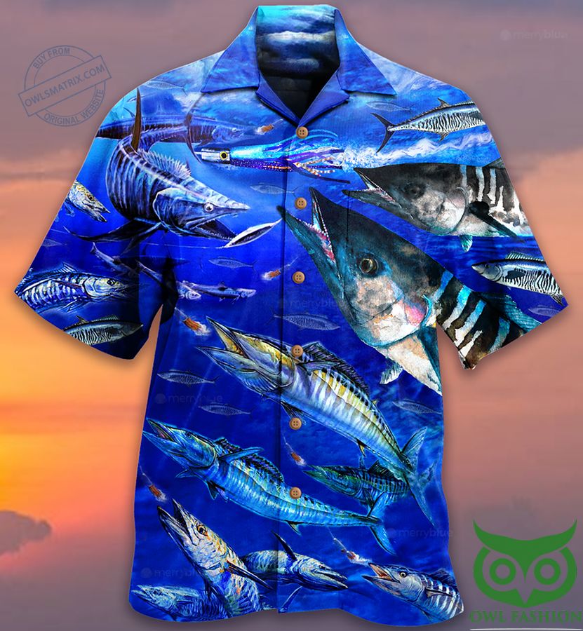 41 Fish Love Ocean Blue Limited Edition Hawaiian Shirt