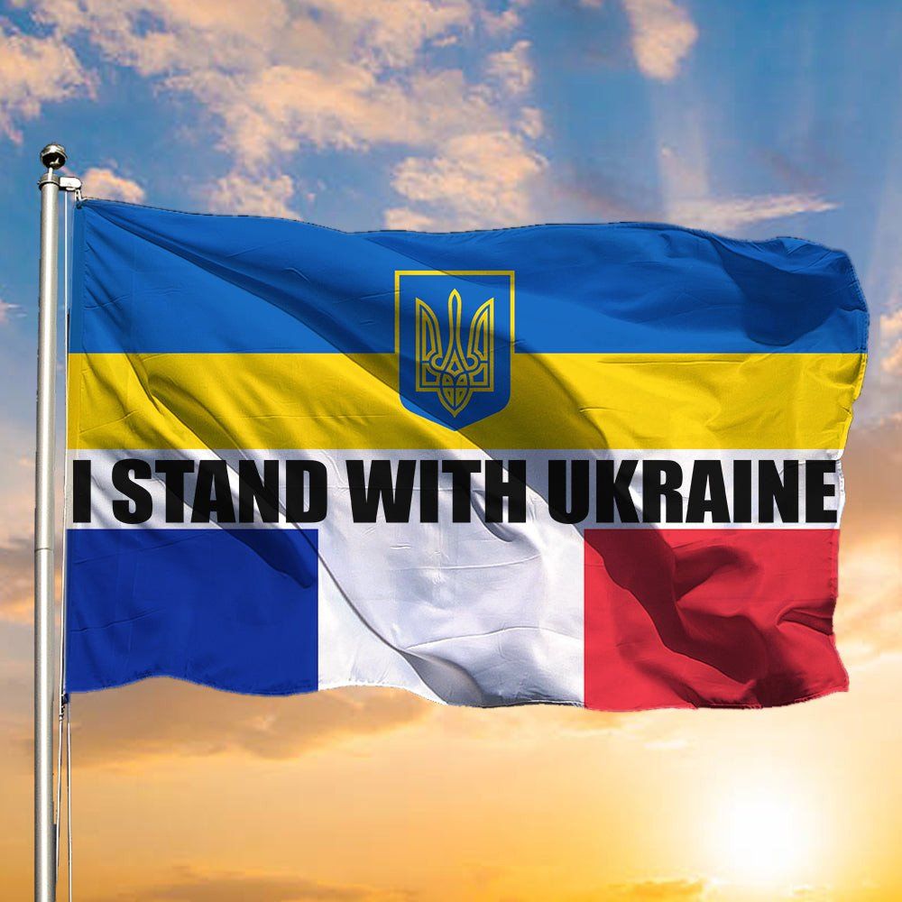 202 France I Stand With Ukraine Flag French Support Ukraine Merch Slava Ukraini Flag
