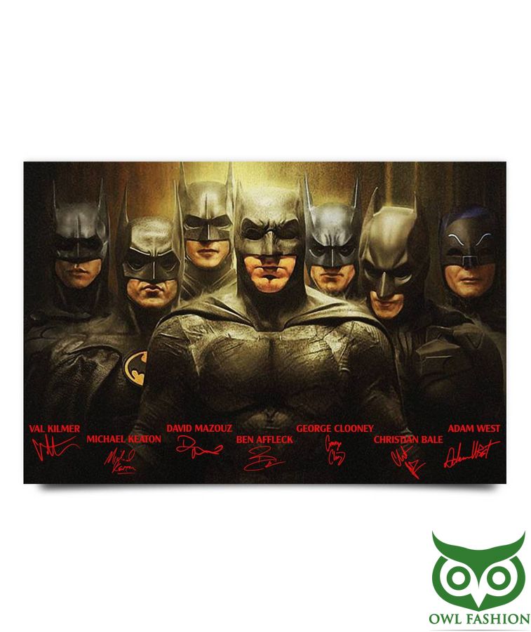 2 Batman all actors printed poster