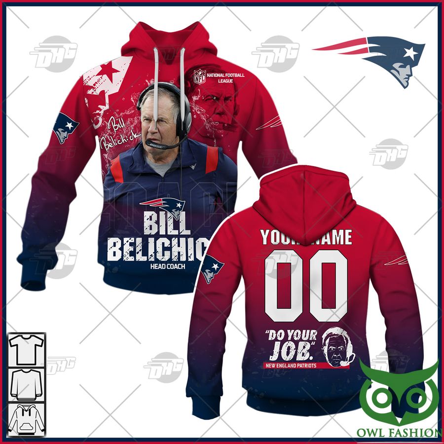 Personalize NFL Head Coach Bill Belichick New England Patriots Coach Of The Year Hoodie Special Version