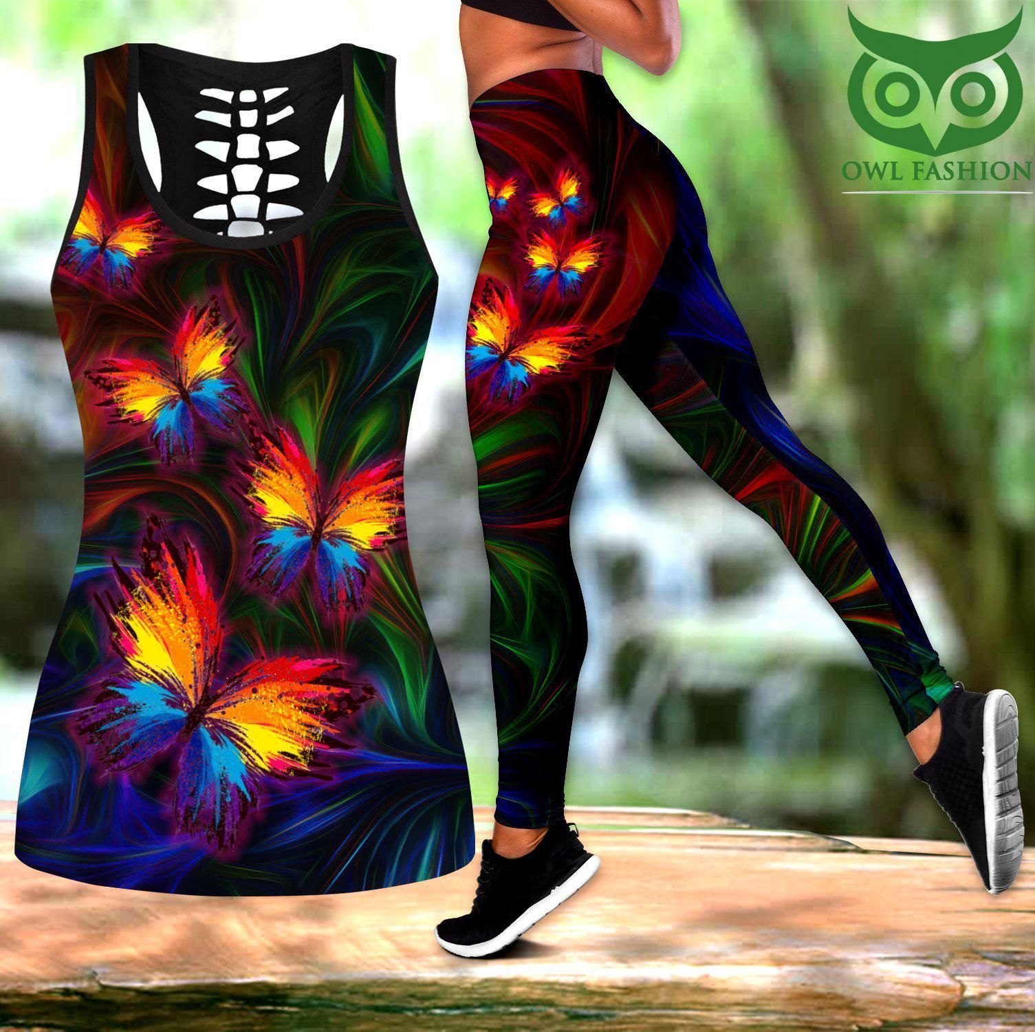 21 Yoga Butterfly Beautiful Color Tank Top