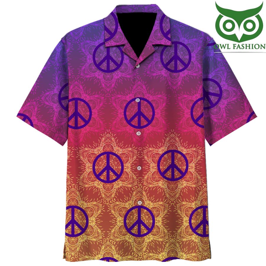 317 HIPPIE LIMITED EDITION peace logo faded color 3D Shirt