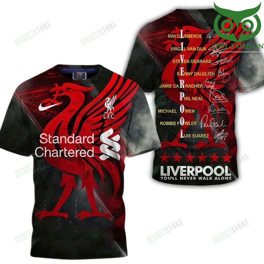 23 Liverpool FC team signature Nike you will never walk alone 3D Shirt
