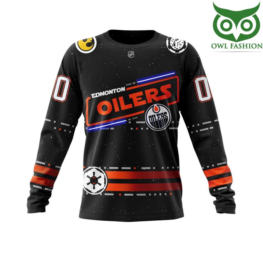 304 Personalized NHL Edmonton Oilers Star Wars May The 4th Be With You 3D Shirt