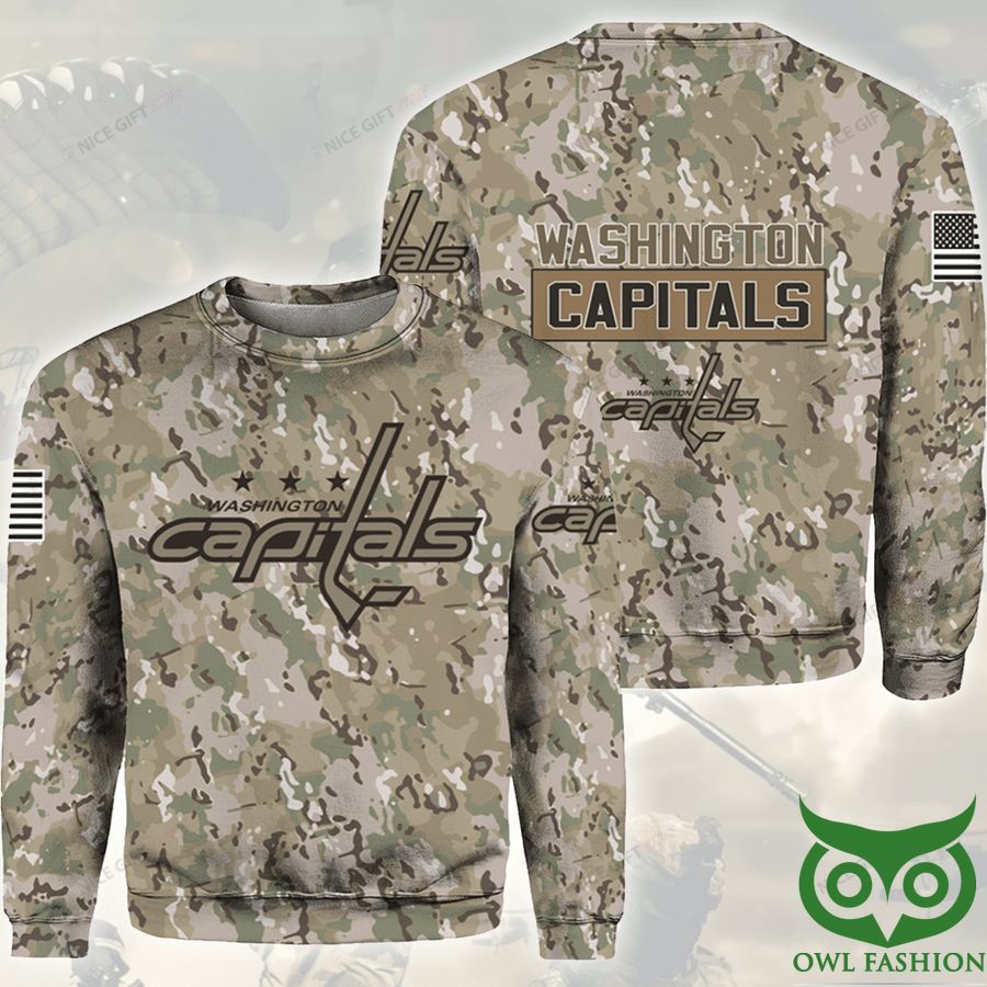 366 NHL Washington Capitals Camouflage Crewneck Sweatshirt