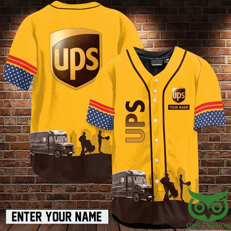 24 Customized Parcel Yellow Baseball Jersey Shirt