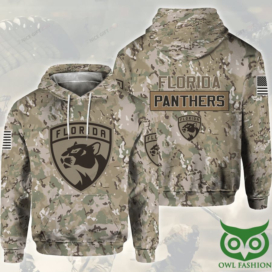 82 NHL Florida Panthers Camouflage 3D Hoodie