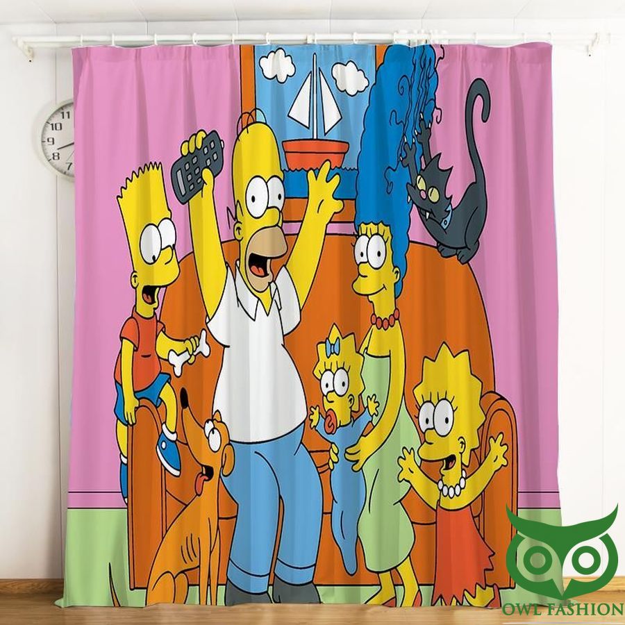 Anime The Simpsons 3D Printed Windows Curtain
