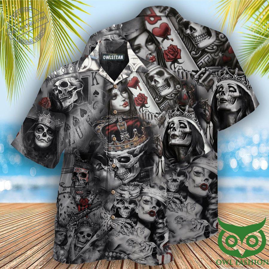 Skull Love Is Blind Poker Edition Hawaiian Shirt