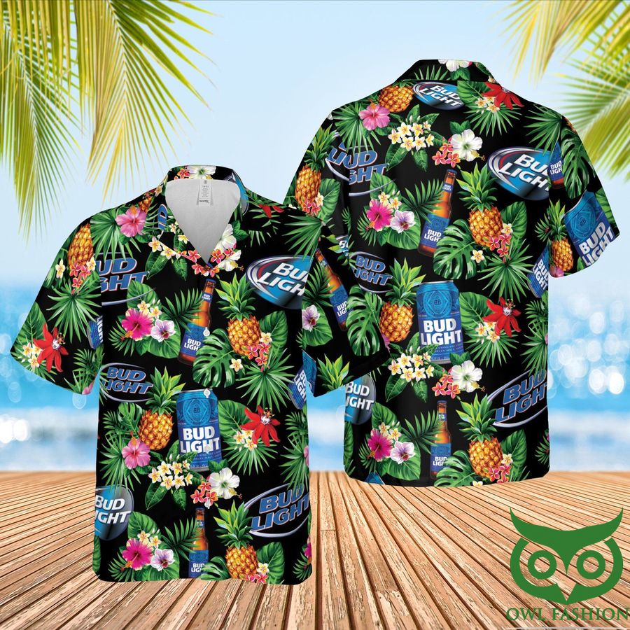 Bud Light Beer Aloha Summer Beach Hawaiian Shirt and Shorts
