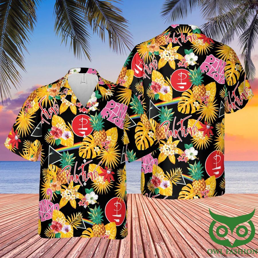Pink Floyd Band Tropical Pineapple Hawaiian Shirt and Shorts