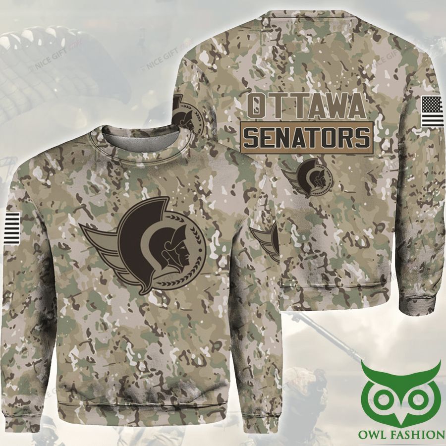 NHL Ottawa Senators Camouflage Crewneck Sweatshirt