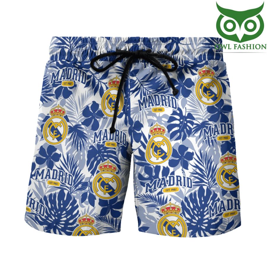 Real Madrid est 1982 football club Hawaiian beach shorts