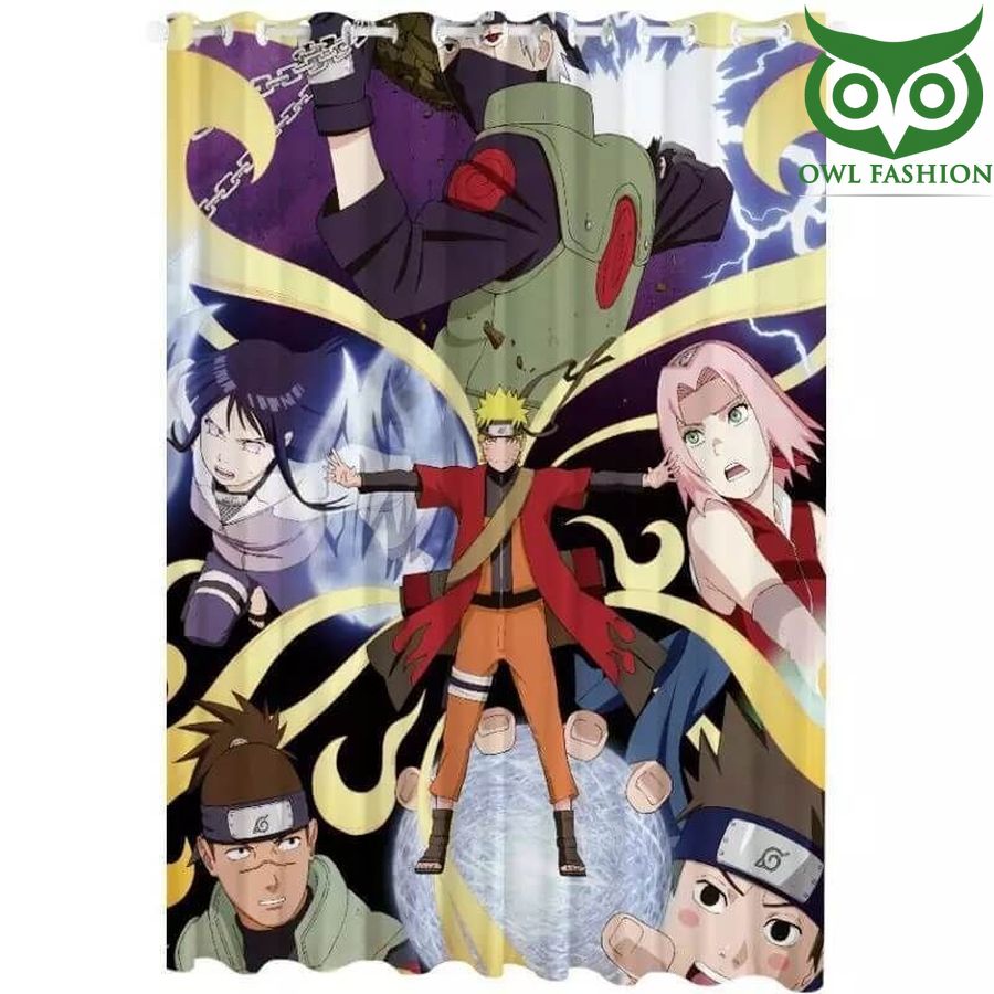 Anime Naruto Characters 3d Printed Window Curtains Home Decor