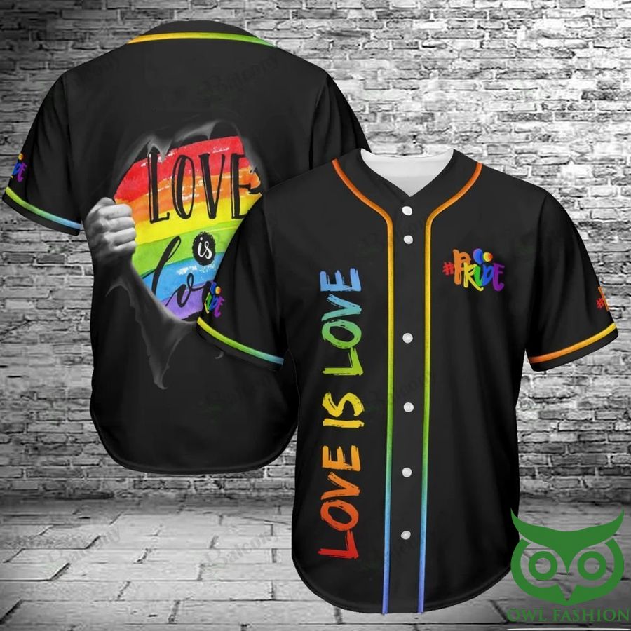 LGBT Pride Love is Love Baseball Jersey shirt